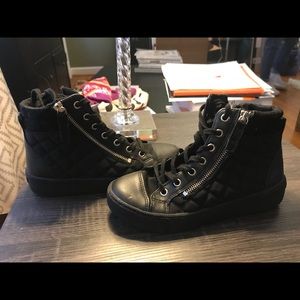 Aldo black womens high top sneakers